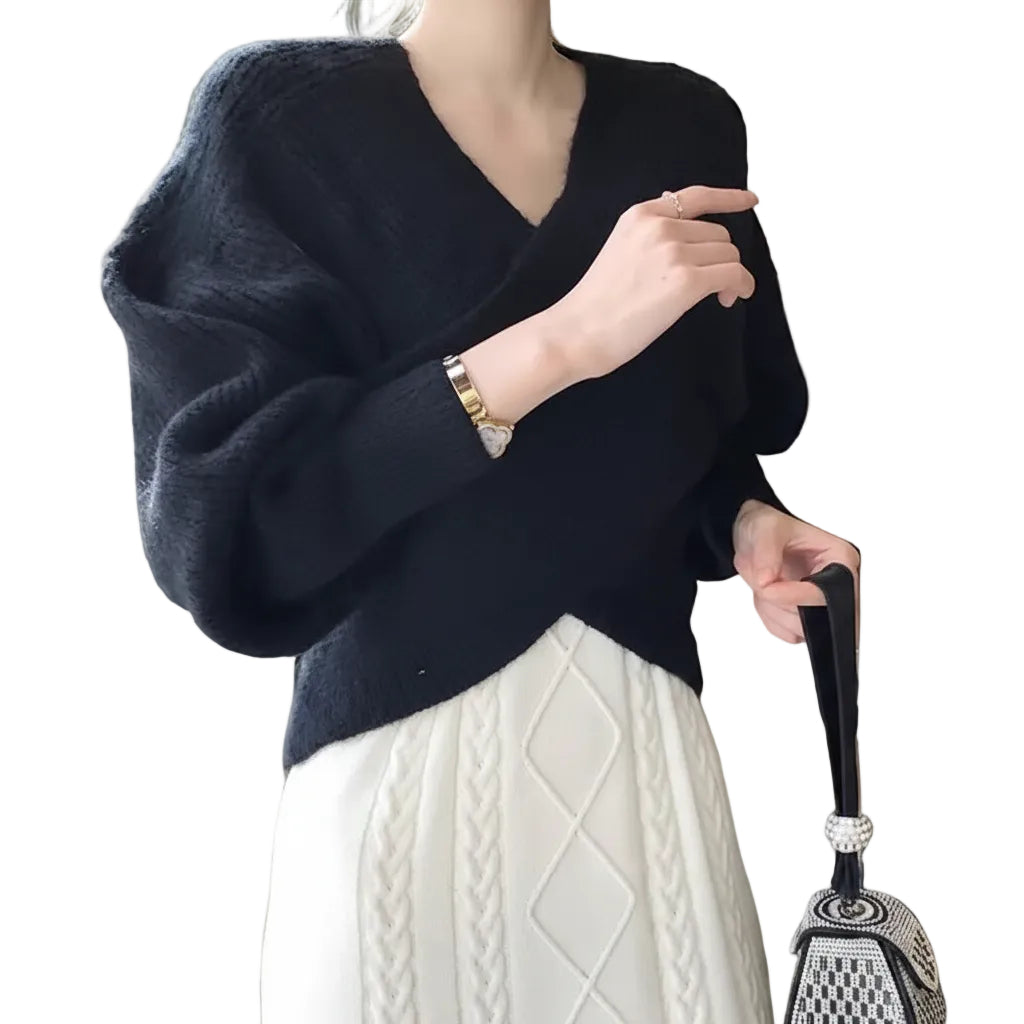 Women's Batwing Sleeve Loose Fit Pullover Sweater