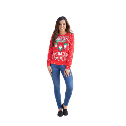 Women's Christmas Print Long Sleeve Casual Sweater